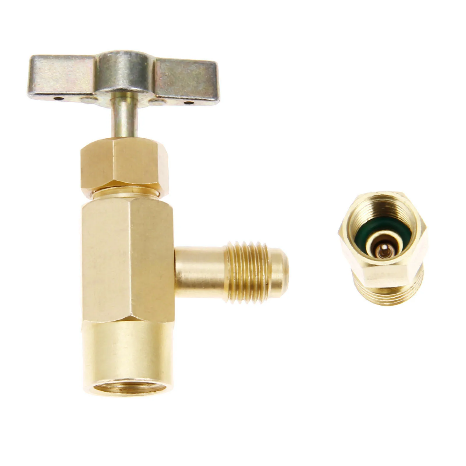 Латунный дозатор для хладагента Yetaha R134A R12 R22 R134a коллектор 1/4 дюйма SAE Женский x 1/2
