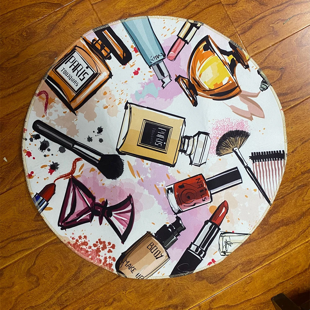 Круглый 3D ковер для спальни косметические коврики и девушек гостиной