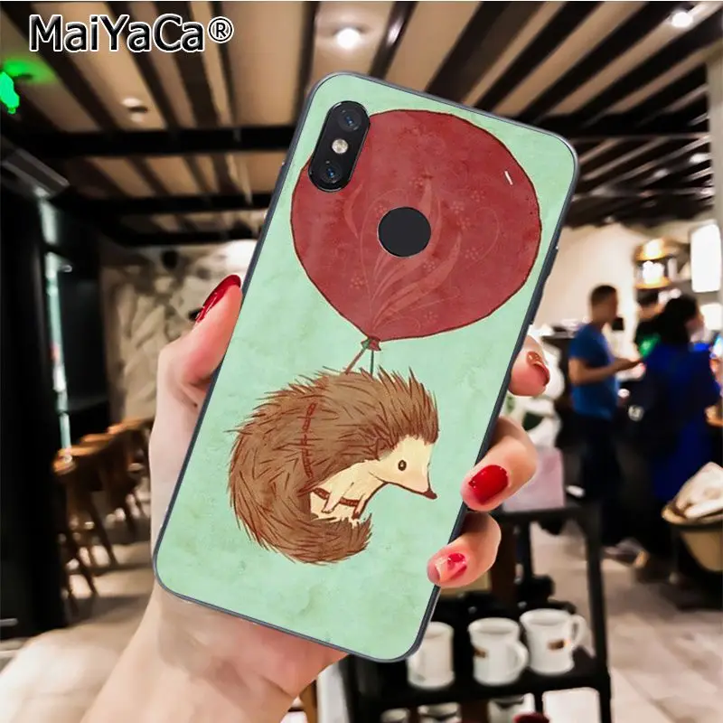 MaiYaCa Animal cute cartoon hedgehog painting Phone Case for Xiaomi Redmi8 4X 6A Redmi Go Redmi5 5Plus Note7 8ProA1 A2Lite