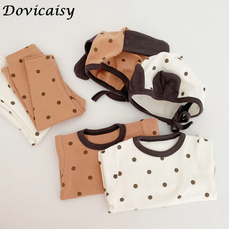 

2020 Newborn Baby Girl Clothing Set 3pcs Outfits Infant Kids Boys Long Sleeve Tops Bodysuit Leggings Pants Hat Clothes Sets