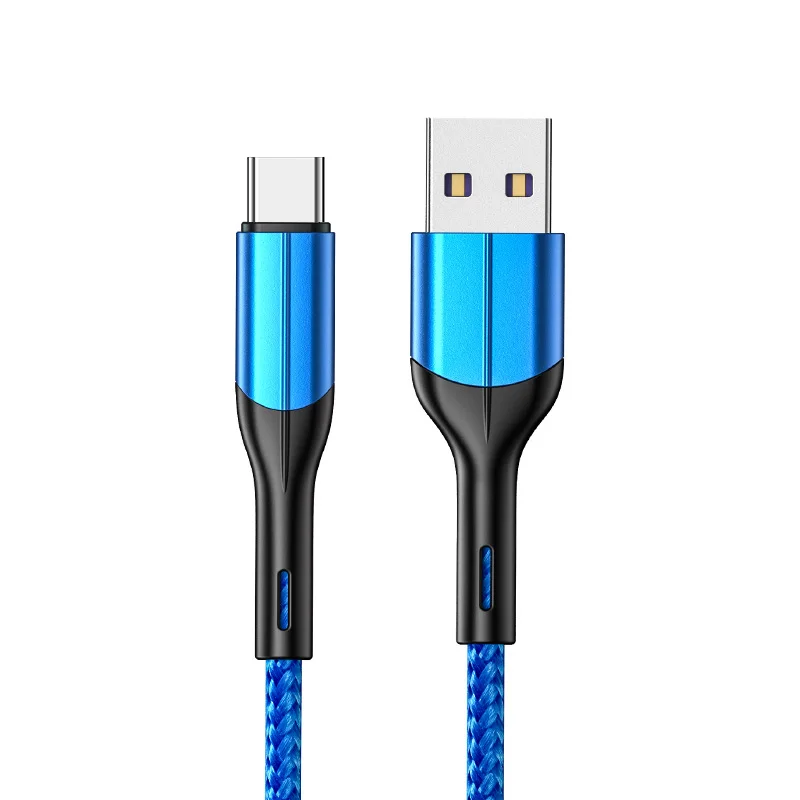 Синий 1m 2m type C USB кабель для быстрой зарядки для Xiaomi Redmi K20 Pro Note 7 зарядный кабель usbc для samsung мобильных телефонов кабели для передачи данных - Цвет: Синий