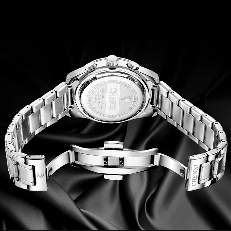 Часы мужские кварцевые с хронографом брендовые наручные из нержавеющей стали