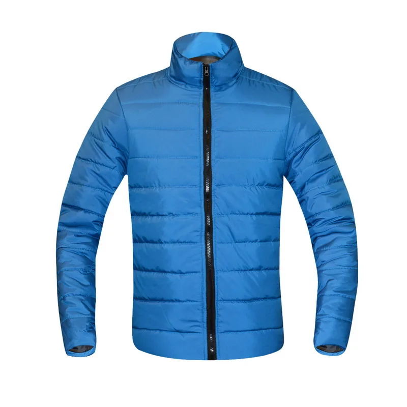 Мужское зимнее теплое пальто с подкладкой приталенная куртка воротником стойкой