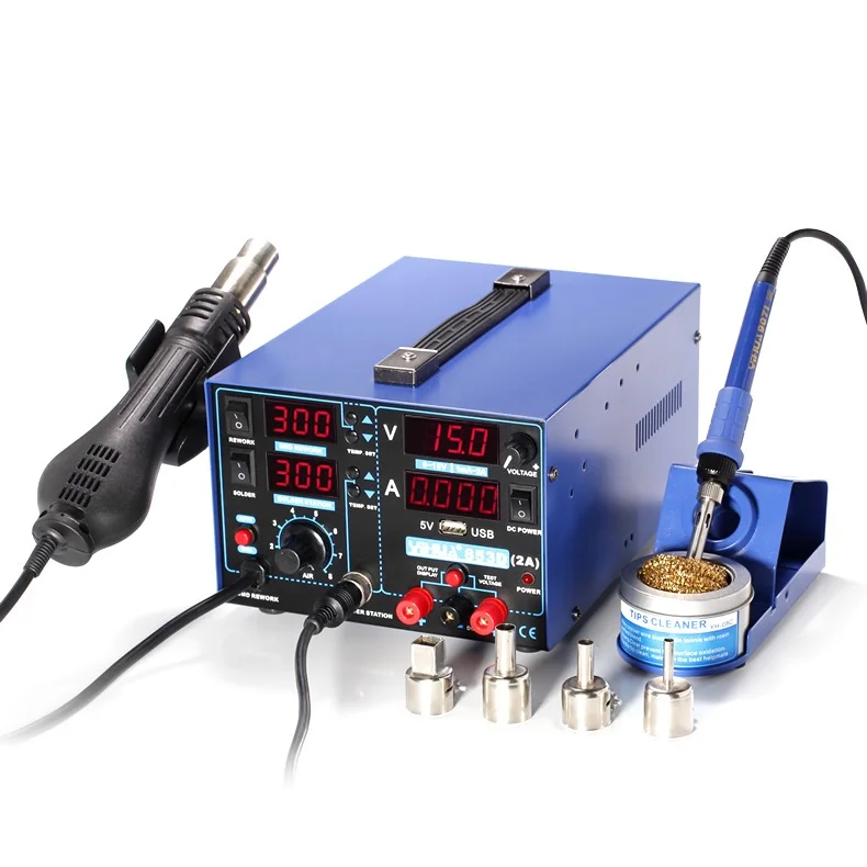Ремонтная паяльная станция 2 в 1 строительный фен фотоэлектрический паяльник 110