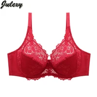 julexy plus size 36 38 40 42 44 46 e f cup wome underwear bra ultra thin transparent lace ladies brasiere
