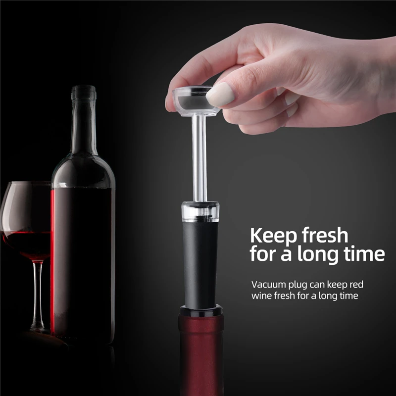 

Home Use Electric Wine Bottle Opener Kit Portable Automatic Corkscrew Contains Foil Cutter Wine Aerator Pourer Vacuum Stoppers