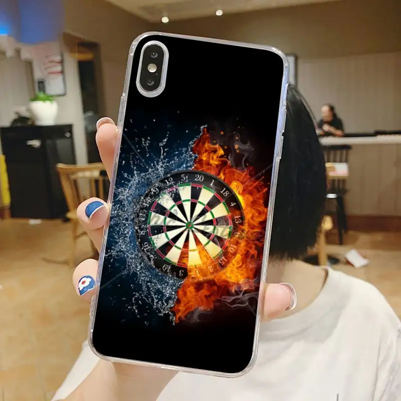 

Entertainment games dart flame Phone Case Transparent soft For iphone 5 5s 5c se 6 6s 7 8 11 12 plus mini x xs xr pro max