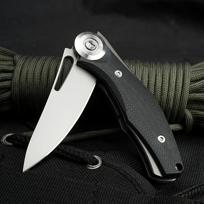 TUNAFIRE карманный складной нож G10 Ручка D2 стальное лезвие Тактический для выживания
