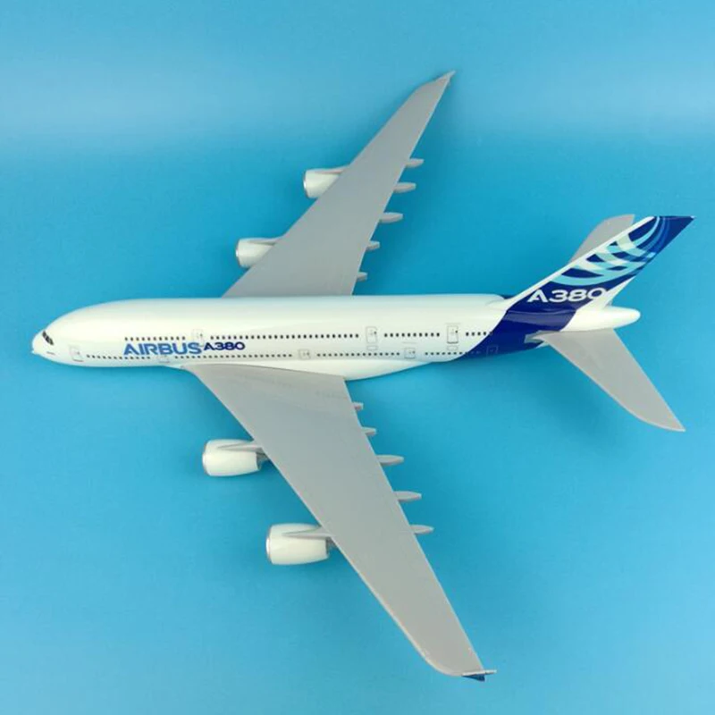 Литье под давлением 1/250 масштаб 35 см модели летательных аппаратов Airbus A380 из