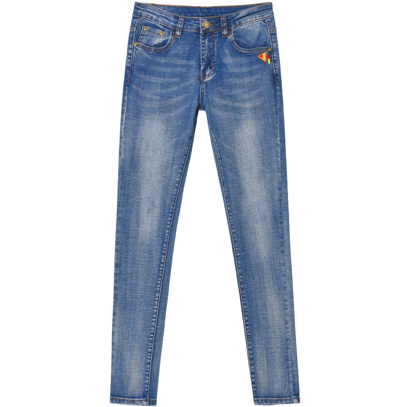 

ZSRS Jeans Female Spring and Autumn 2020 New Korean Tight Elastic Slim Light Blue Female Pants Pencil Pants