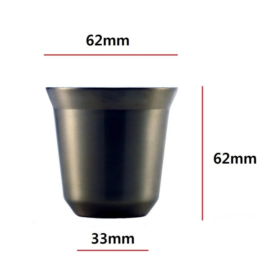 

80ml 160ml Set of 2, Espresso Mugs Double Wall Stainless Steel Espresso Cups Set,Insulated Coffee Mugs Last for Years Easy Clean