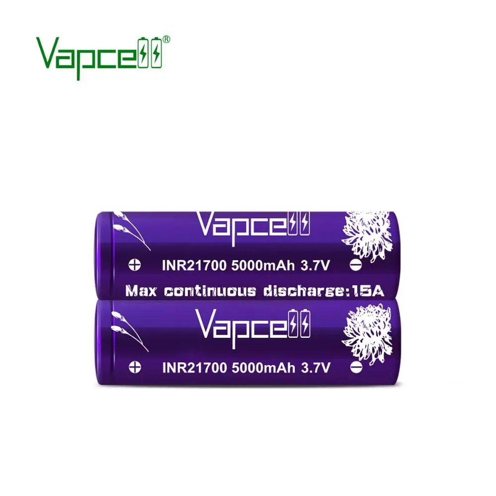 Оригинальный аккумулятор Vapcell INR21700 5000 мАч 15 А перезаряжаемые литий-ионные