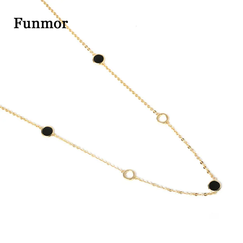 Funmor несколько Круглый выдалбливают Цепочки и ожерелья цепи ювелирные изделия