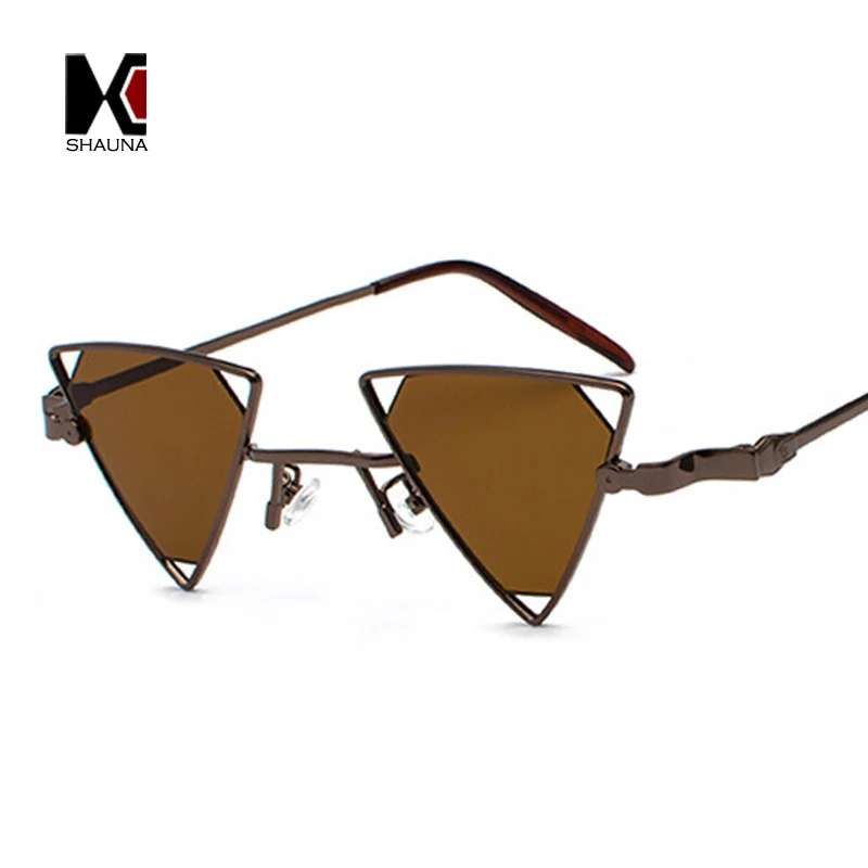 Винтажные очки SHAUNA в стиле панк Женские Треугольные солнечные модные мужские