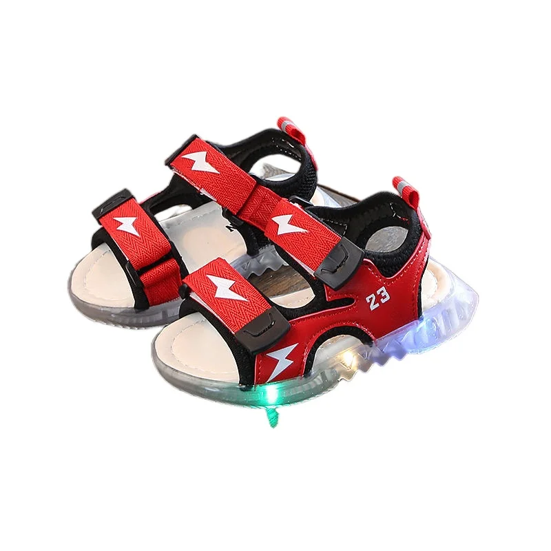 

Children's Sandals Summer LED Lights Boys and Girls Flashing Lights Shoes Casual Soft Bottom Toddler Fashion Kids Shoes KSS05