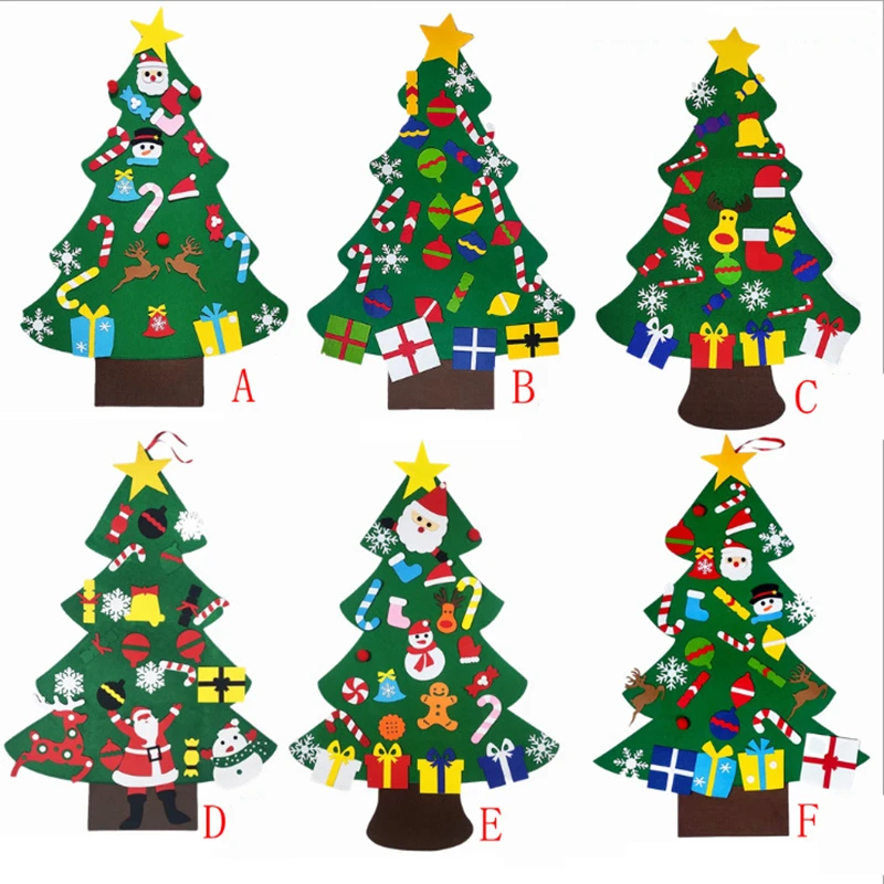 

Детская войлочная Рождественская елка Рождественские украшения на рождественские украшения для дома год, рождественские подарки, новый го...