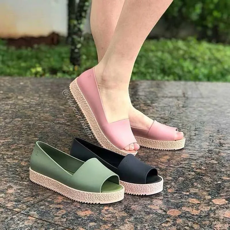 Женские босоножки на плоской подошве Melissa пазл новинка 2019 Брендовые однотонные