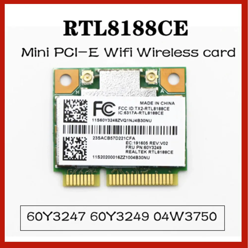 

For Lenovo Thinkpad T420 X220 T430 X230 E430 T520 B/G/N Wireless Card 60Y3247 60Y3249 04W3750 RTL8188 WLAN WIFI