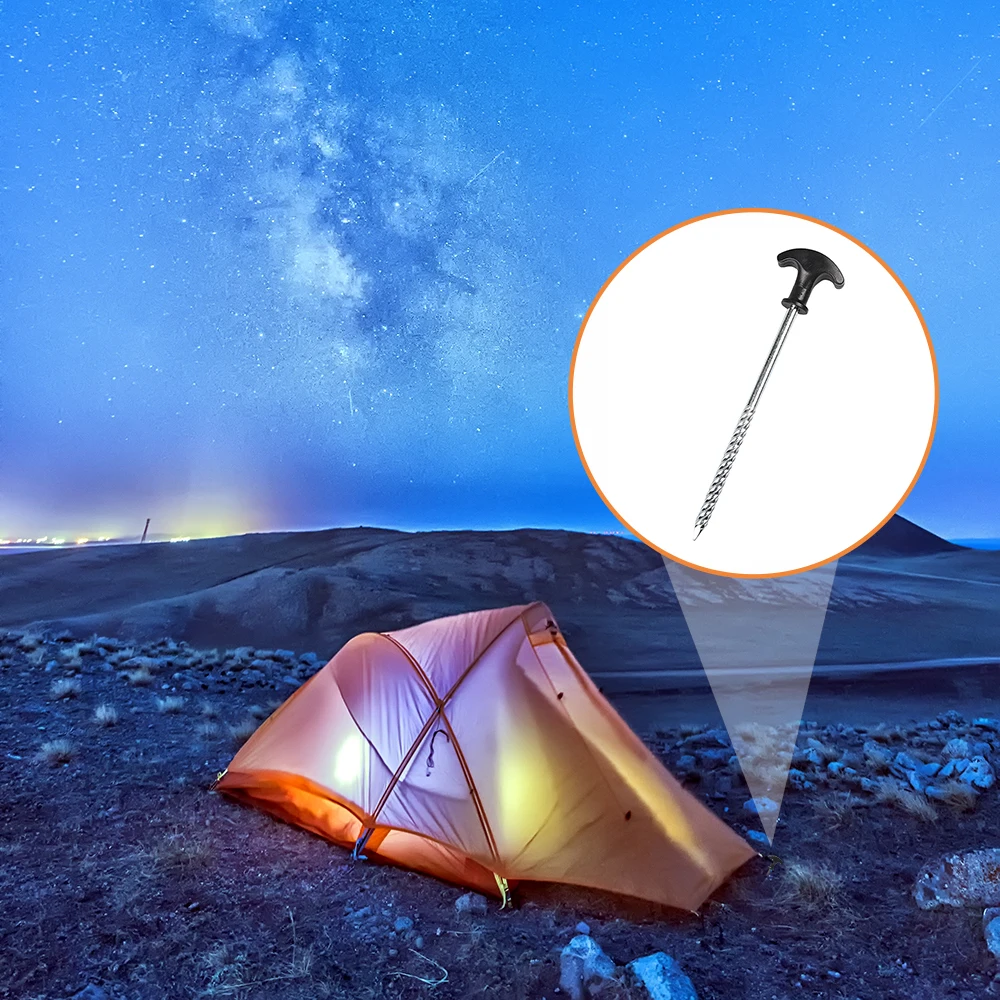 12 шт. металлические длинные и прочные гвозди с резьбой для кемпинга идеально