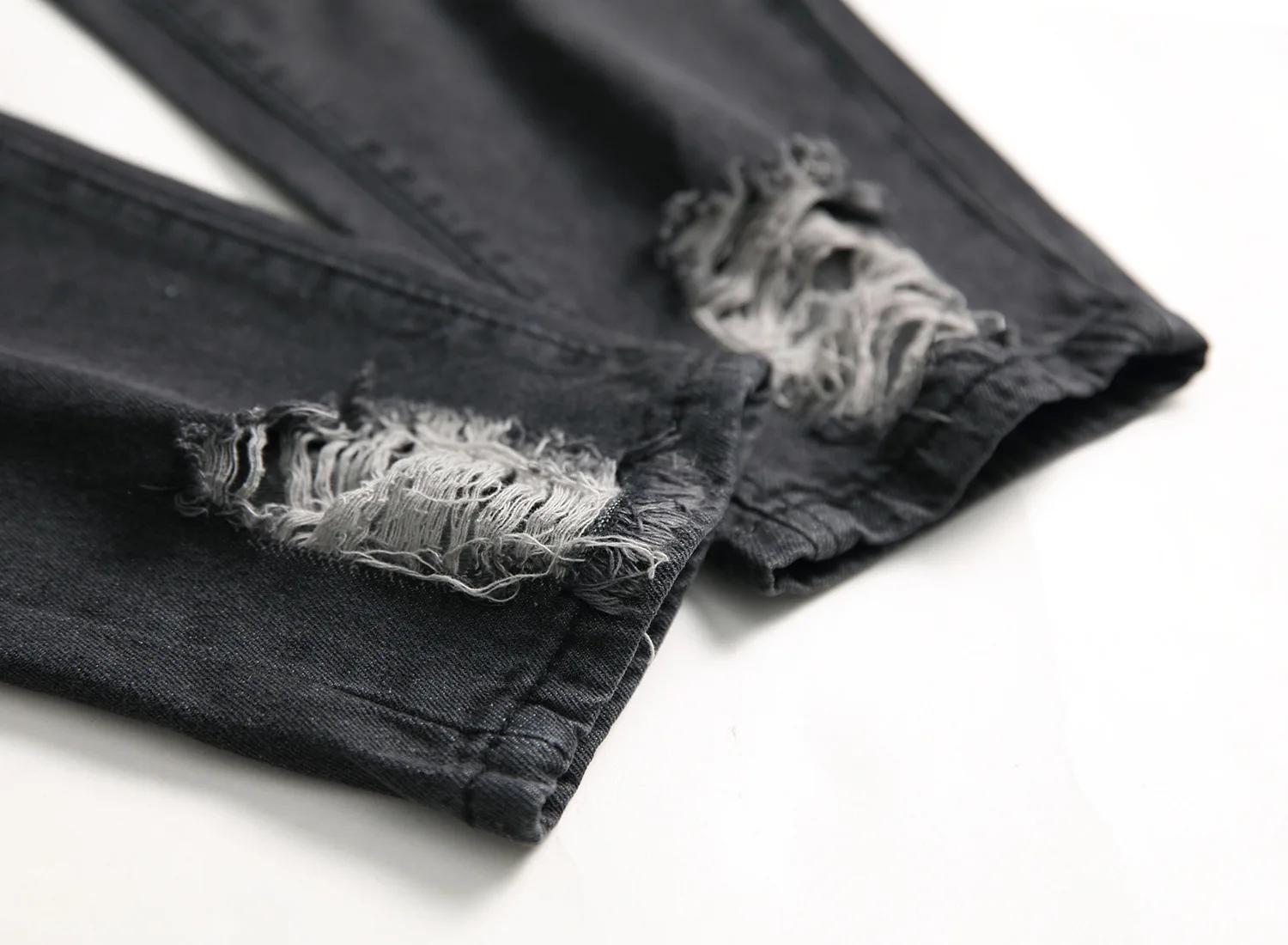 

Wimilous men hole feet hip hop Skinny pants badge elastic jeans are new