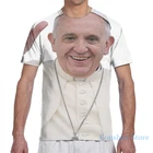 Мужская и женская футболка с принтом Папа Френсис, топы для мальчиков и девочек, футболки с коротким рукавом