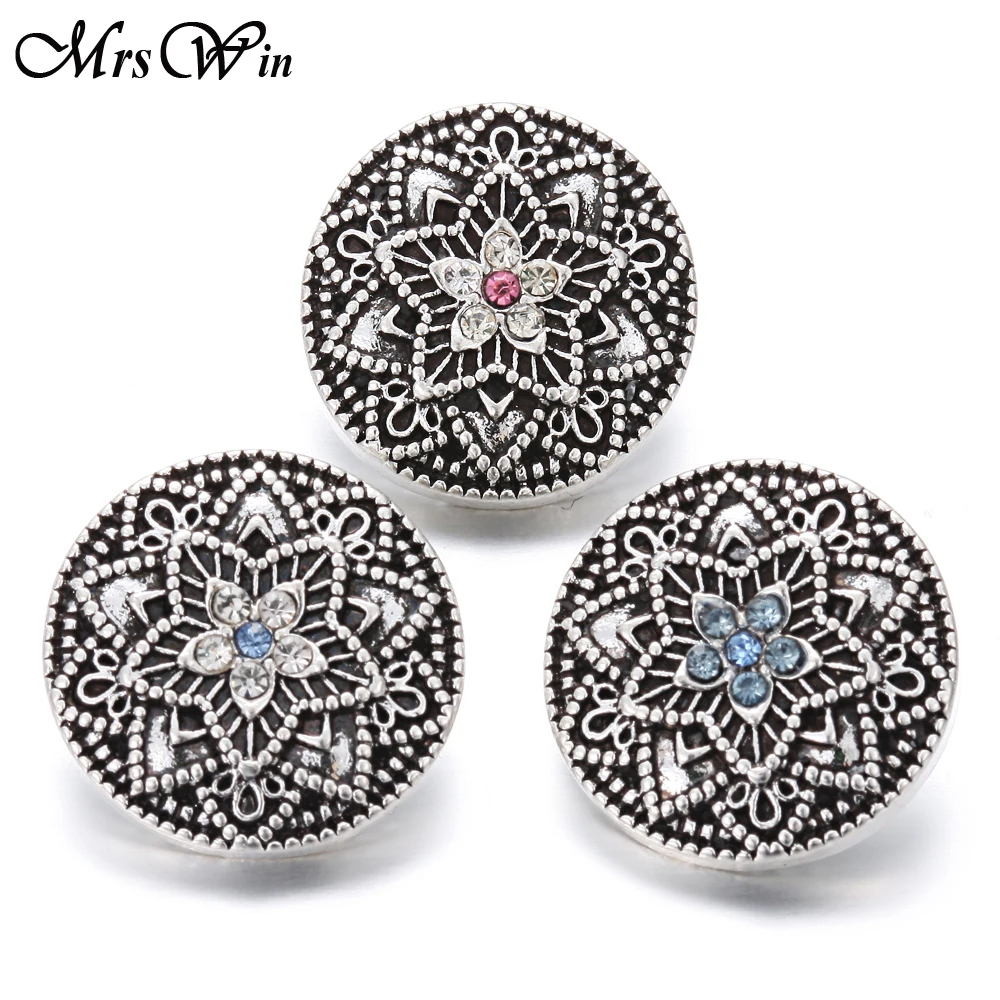 6 шт./лот новые ювелирные изделия 18 мм кнопки кристалл горный хрусталь цветок