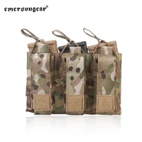 emersongear tactical 5 56 pistol triple open top magazine pouch rifle modular mag bag molle holster panel airsoft hunting nylon