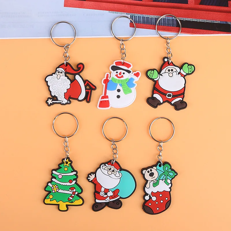 5/10 шт./лот Рождественский брелок с мультяшным Санта Рождественская елка подвеска