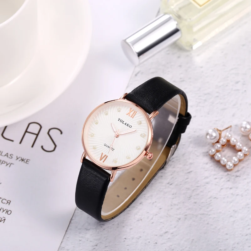 Женские Аналоговые кварцевые часы с мозаичным жемчугом и сетчатым ремешком |