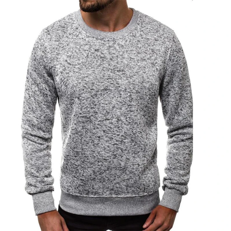 Мужские свитера Осень зима 2019 модные повседневные облегающие хлопковые вязанные