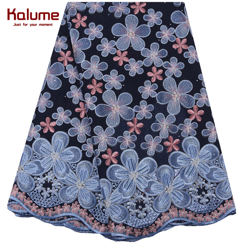 Африканская швейцарская хлопковая кружевная ткань Kalume новейшая нигерийская