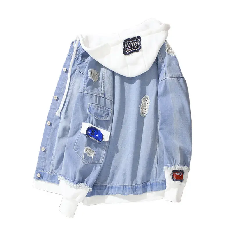 

Guilantu Spring Autumn Hooded Denim Jacket Women Hip Hop Jeans Coat Female Jean Jacket Casual Bomber Streetwea Jacket Outerwear
