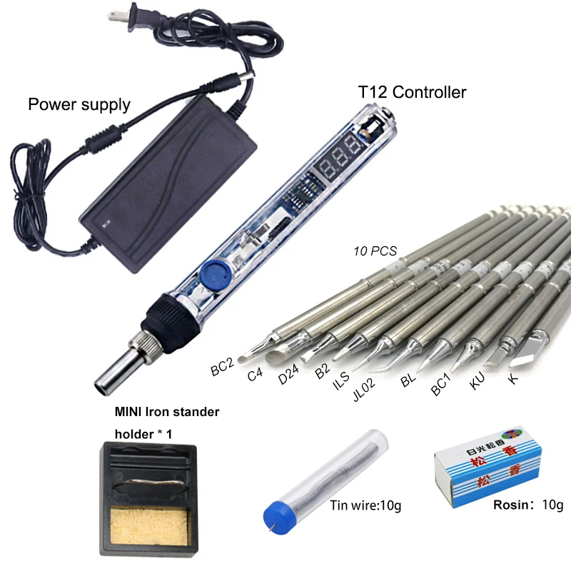 Электрический мини паяльник T12 72 Вт цифровая паяльная станция с регулируемой