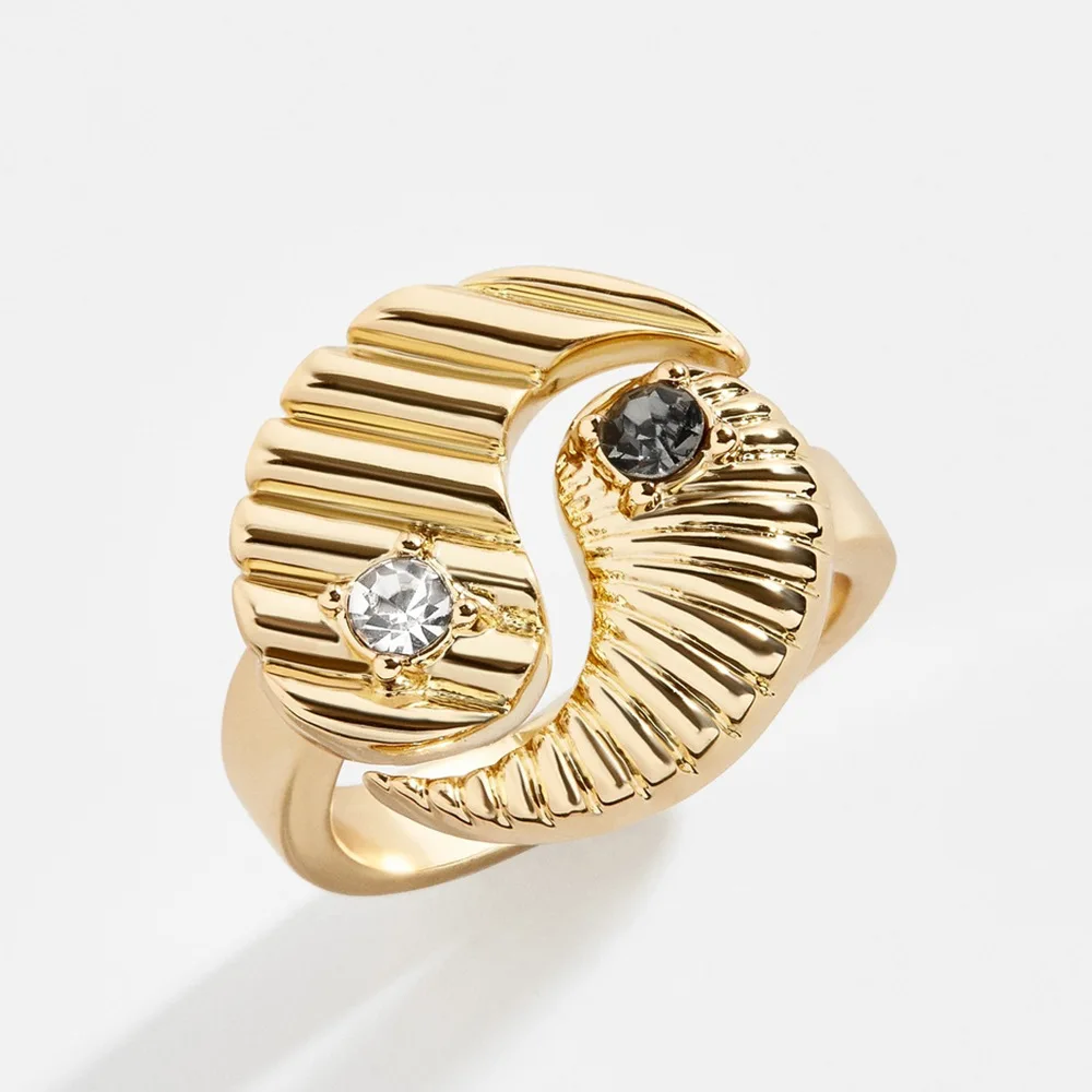 

New Vintage Yin Yang Eight Diagrams Ring Geometric Tai Chi Rings For Women Men Fashion Jewelry Gift