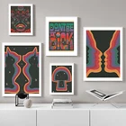 Психоделический гриб Таро карточка Бохо винтажная настенная Картина на холсте скандинавские постеры и принты картины для фотографий