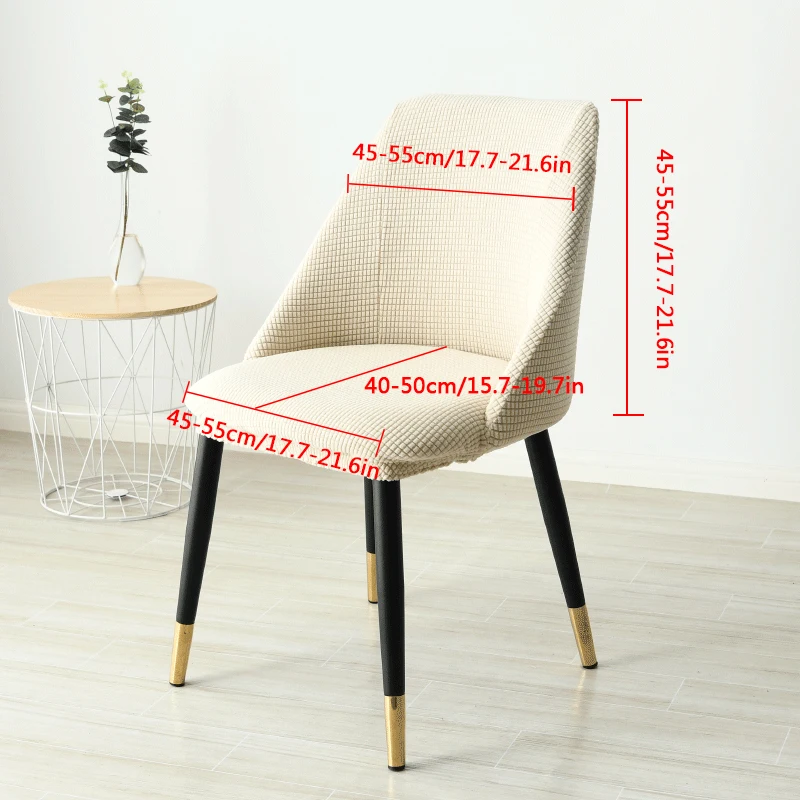 1/2/4Pc Low-inclined Armrest Chair Cover Washable Removable Arc Back Seat Polar Fleece for Hotel Spandex Dinning Slipcover | Дом и сад