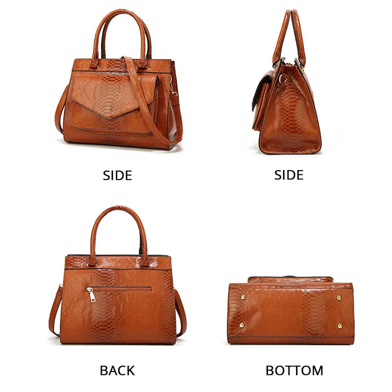 2020 женская сумка из змеиной кожи роскошная Брендовая кожаная с сумкой тоут