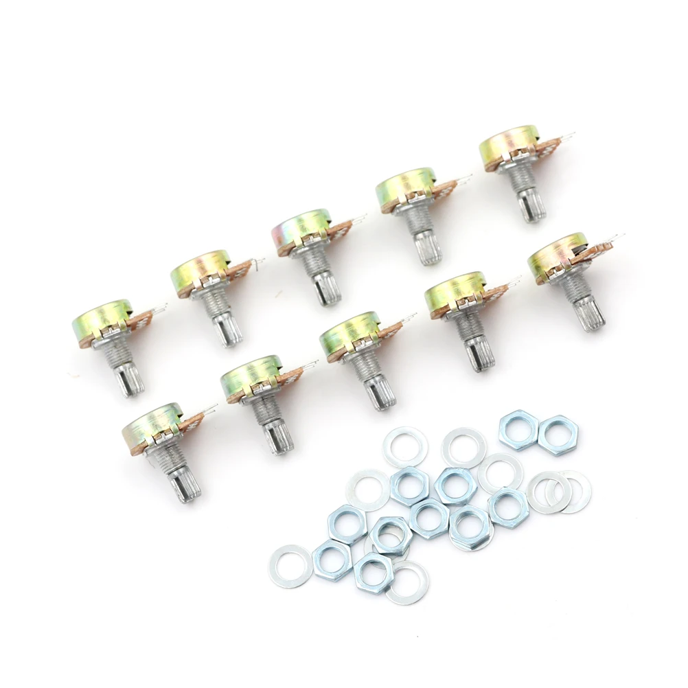 10 шт./лот 100 к ом Линейный конический поворотный панельный потенциометр горшок B100K