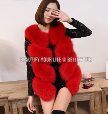 Зимний женский жилет без рукавов из натурального меха Женское пальто Роскошные