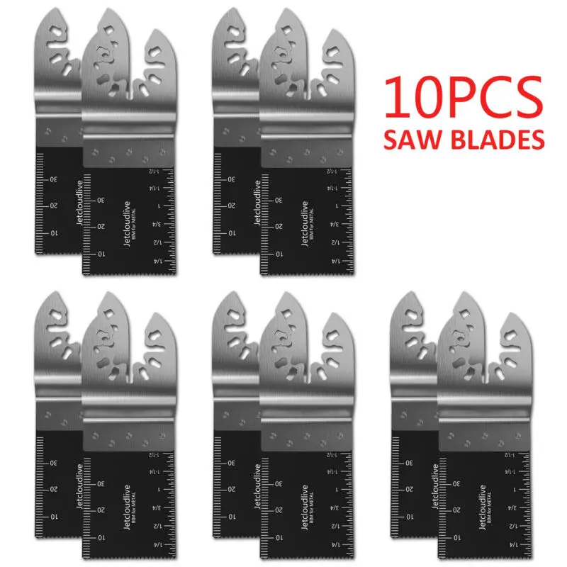 

10pcs/set Bi-Metal Oscillating Saw Blades Multi Tool Saw Discs Cutter Accessories For Wood Cutting For Fein Makita Power Tools