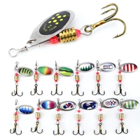 random color 10pcslot fishing lures trout spoon metal spinners baits for jig fly fishing baits sea hard lures with hooks pesca