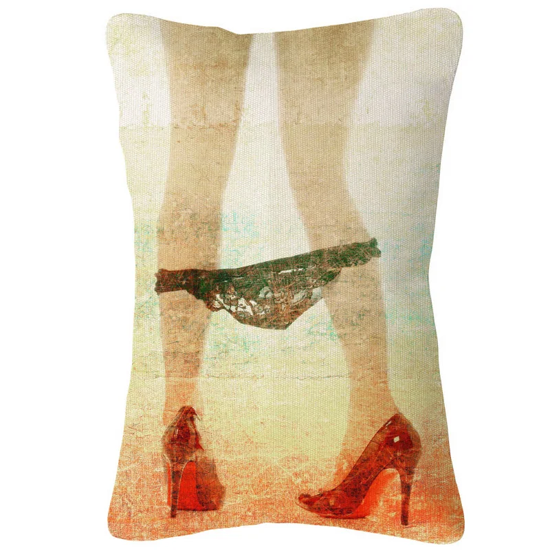 Коллективные брюки на высоком каблуке обувь Наволочка подушку современный