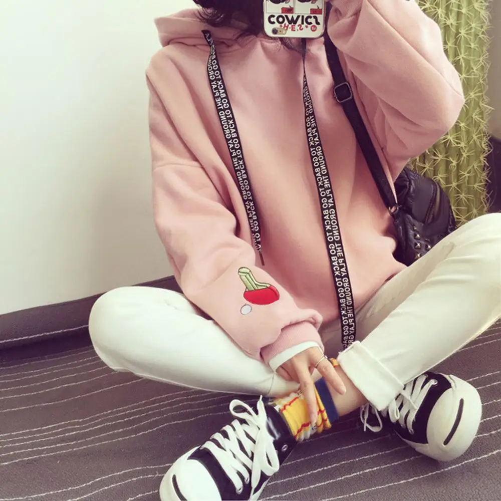 Harajuku модные осенне зимние женские толстовки рисунок с милым медведем для девочек