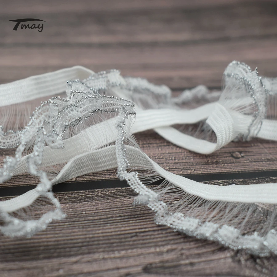 #1582 Серебряное платье для девочек юбка с оборками кружевная отделка 22 мм (7/8 дюйма)