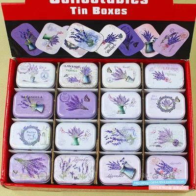 32 шт. (1 коробка)/лот милый мини чехол с мультяшным рисунком Железный жестяной для