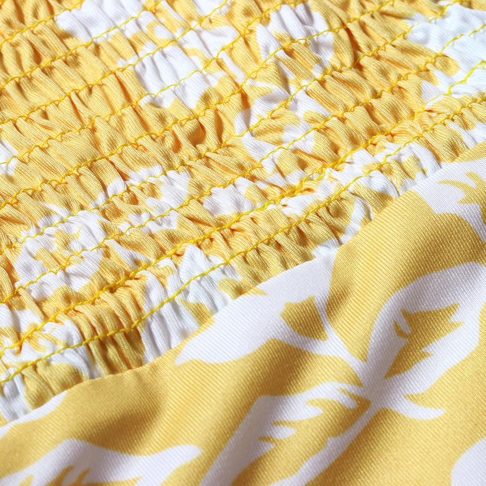 Женский слитный купальник OMKAGI купальный костюм с цветочным принтом