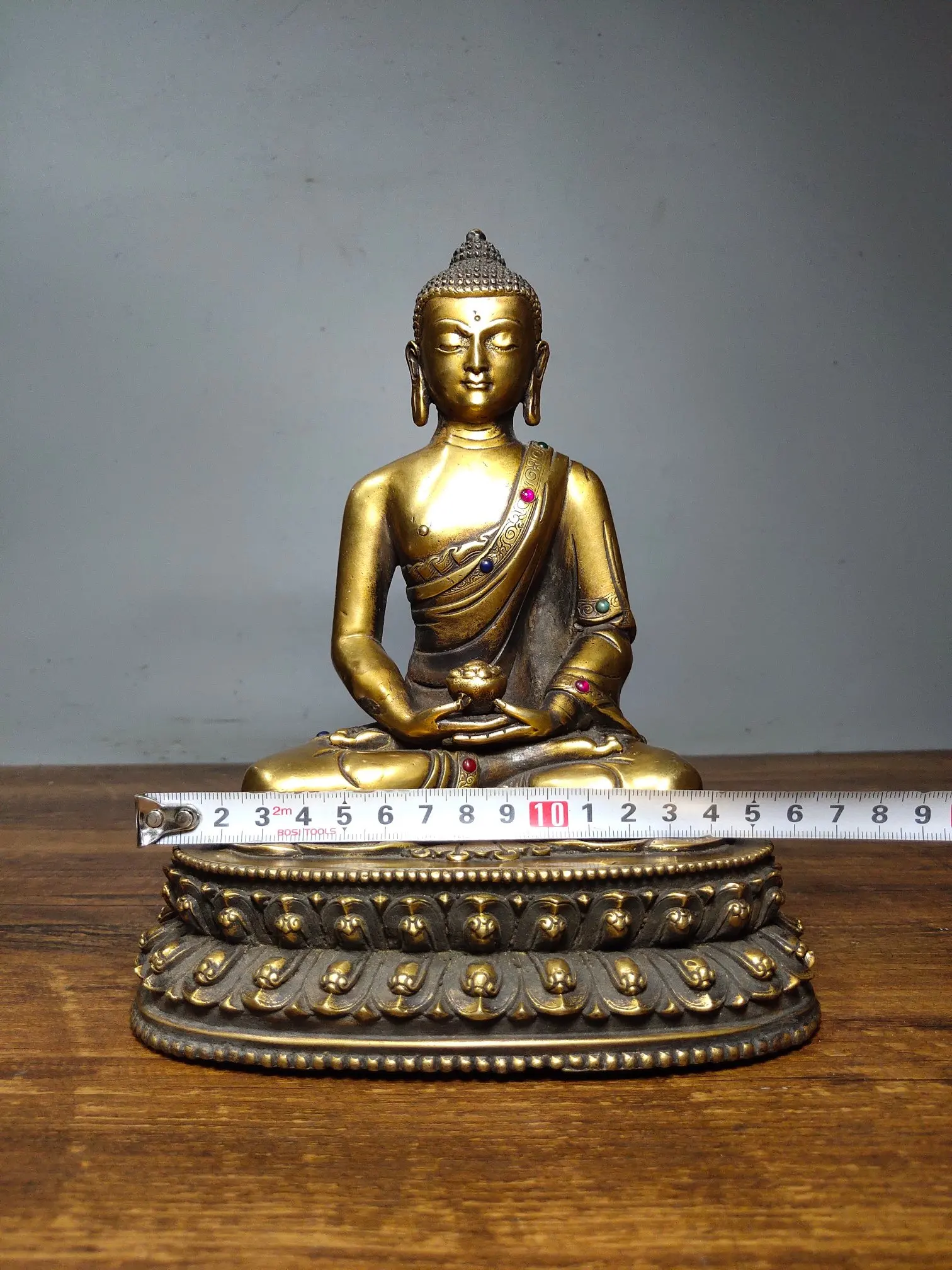 

LaoJunLu Shakyamuni Buddha 21Cm High Imitation antique bronze masterpiece collection of solitary Chinese traditional style