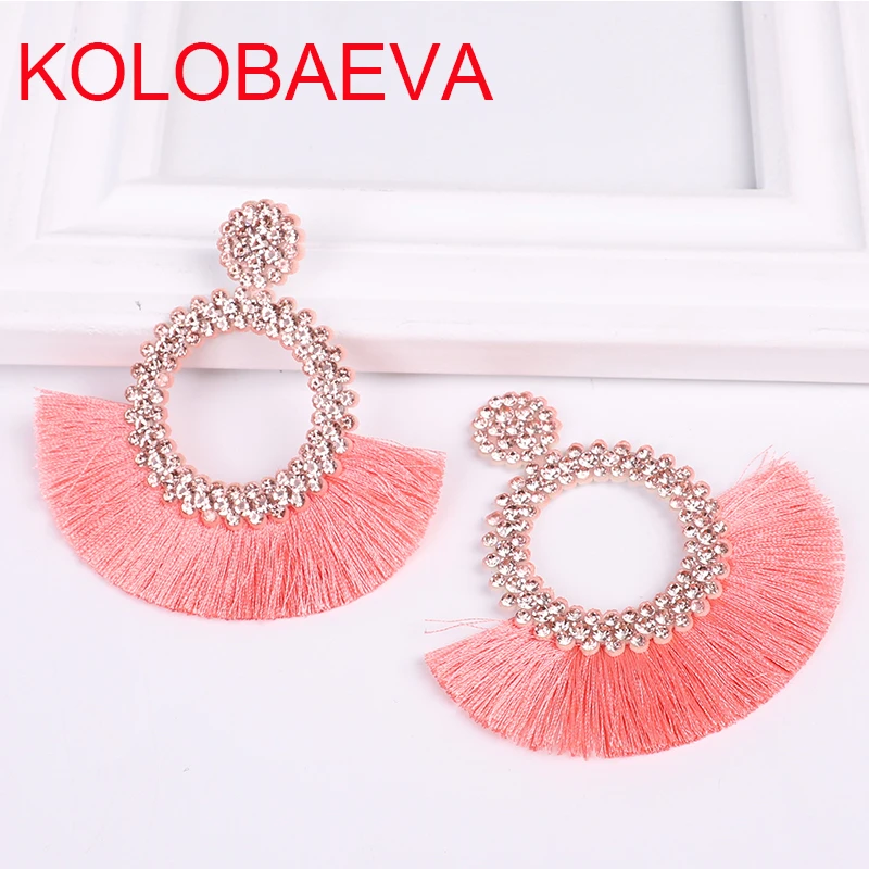 Серьги с кисточками женские корейские ювелирные изделия массивные модные