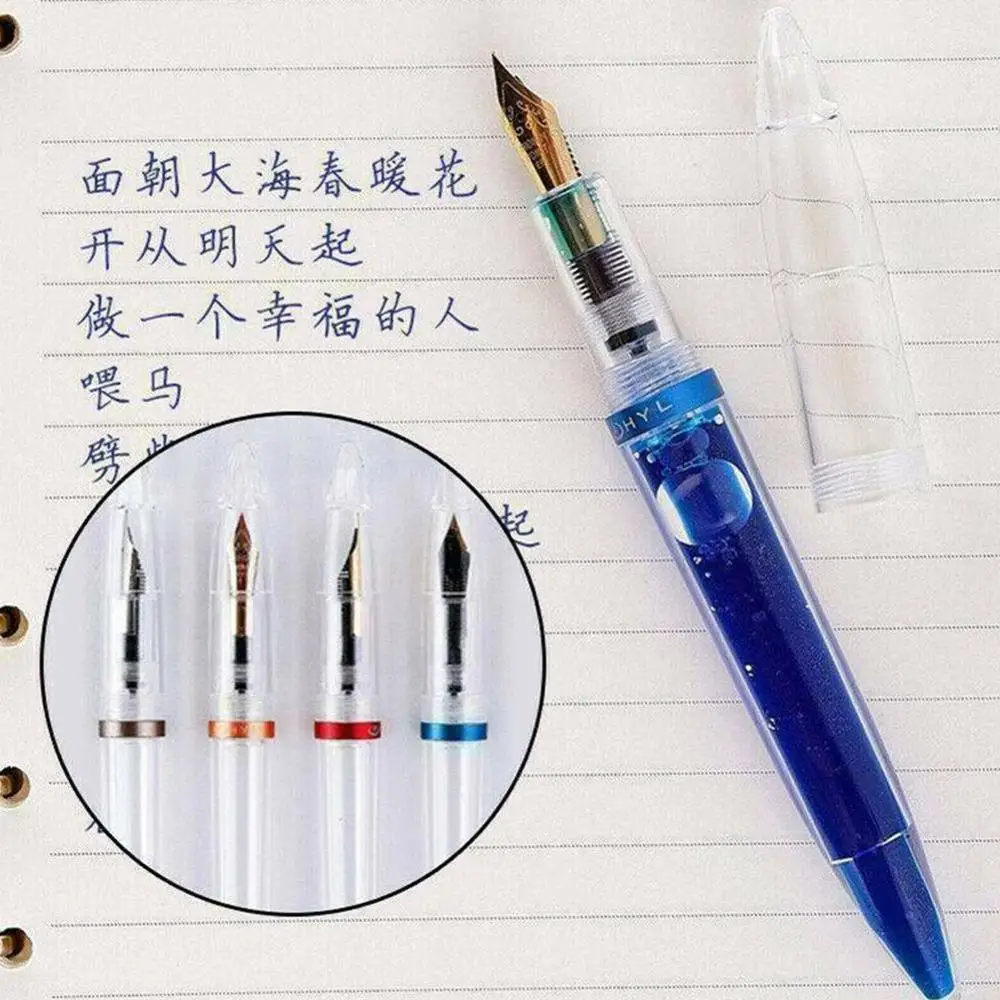 

1PC Acrylic Transparent Fountain Pen Large Ink Capacity Eyedropper Fountain Pen High Quality F Nib Eye Dropper Filling Pen