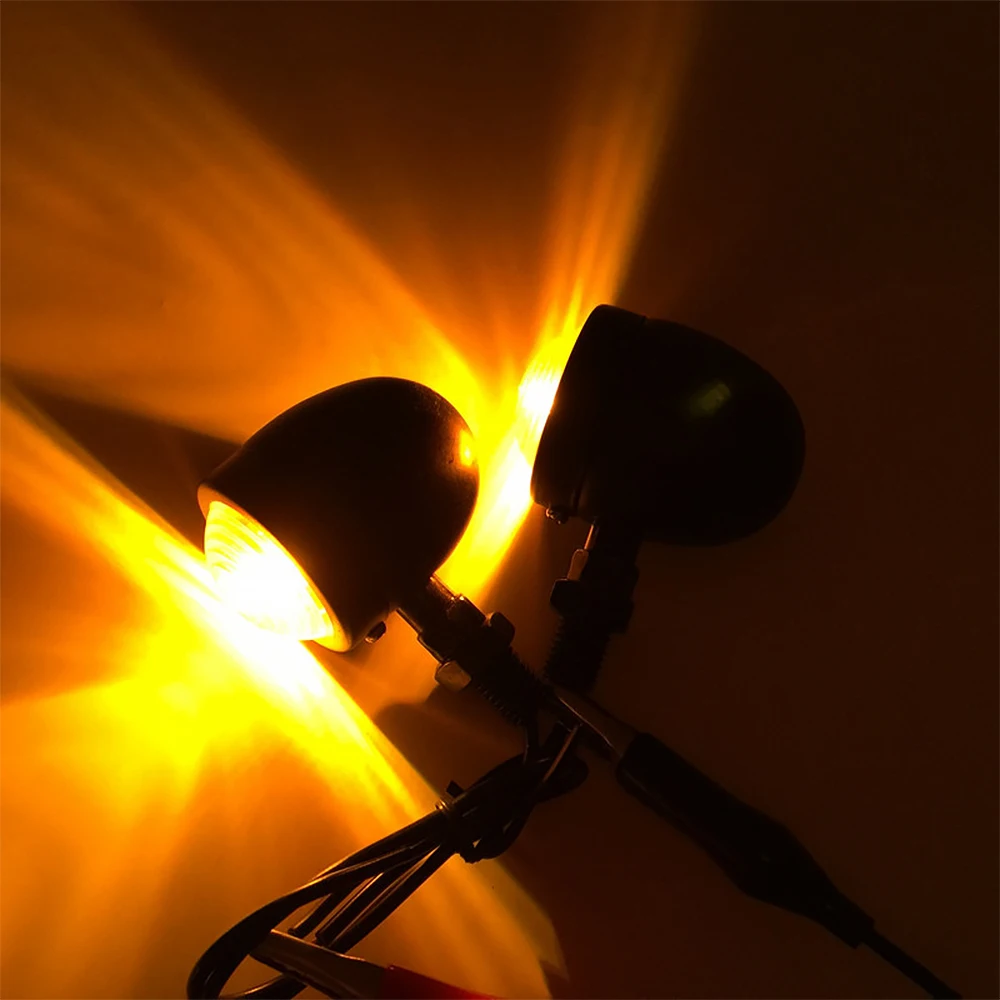 

4pcs Motorcycle Turn Signal Indicator Lights Motorbike Amber Bullet Lamp Moto Blinker Light Universal